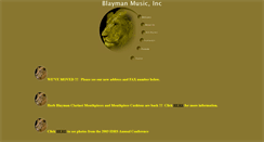 Desktop Screenshot of blaymanmusic.com